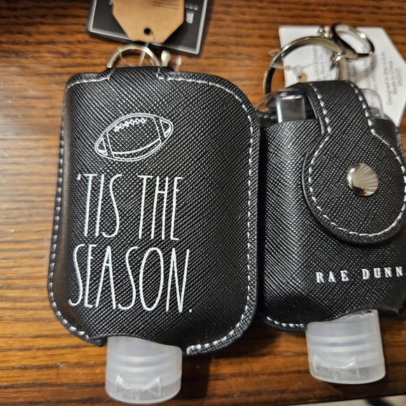Rae Dunn Tis The Season Football Hand Sanitizer Holder Set of 2 - Picture 13 of 13